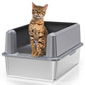 Enclosed Stainless Steel Litter Box XL with High Side A977245