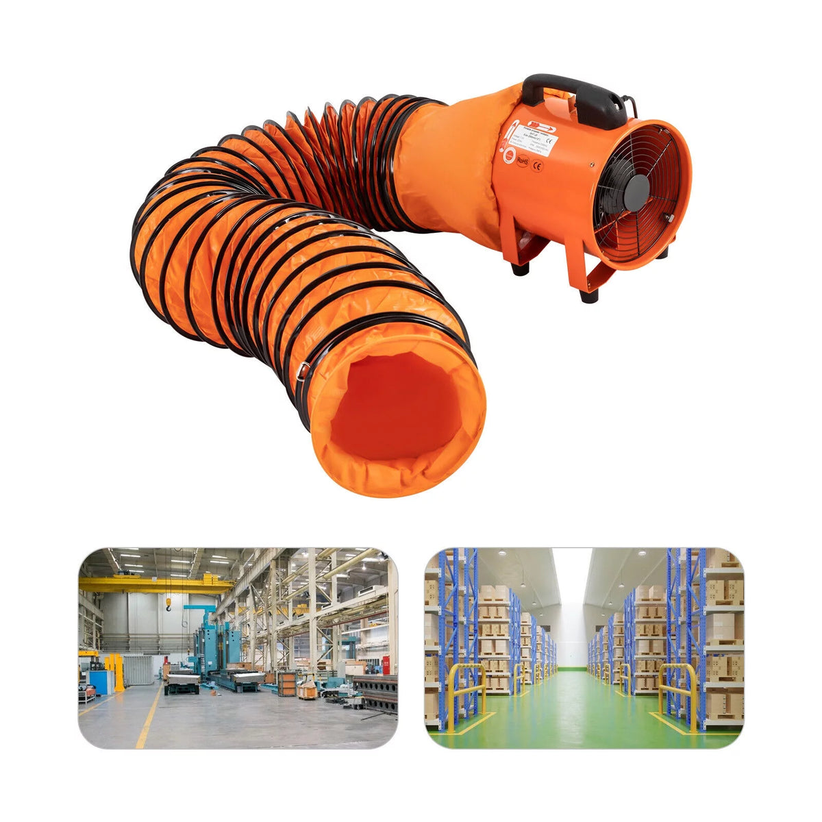 Industrial Extractor Fan Blower with 16ft Duct Hose Z5021