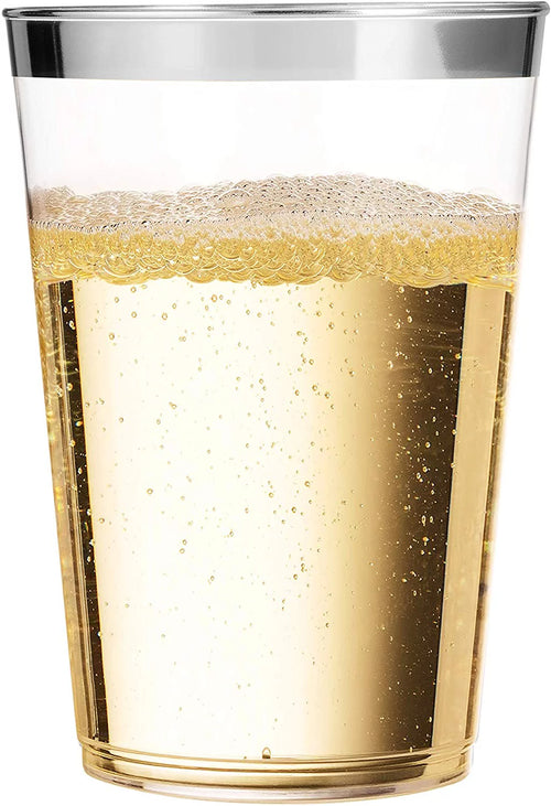 100 Silver Plastic Cups 14 Oz K34775