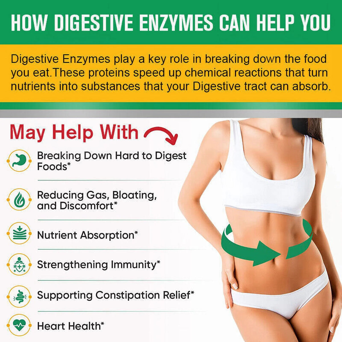 Probiotic Digestive Multi Enzymes 1200 mg 60 Capsules B526288