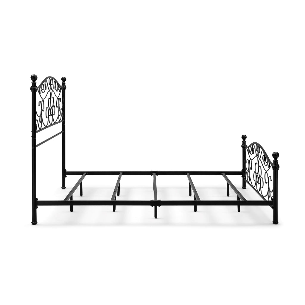 Black King Metal Bed-In-A-Box U7887