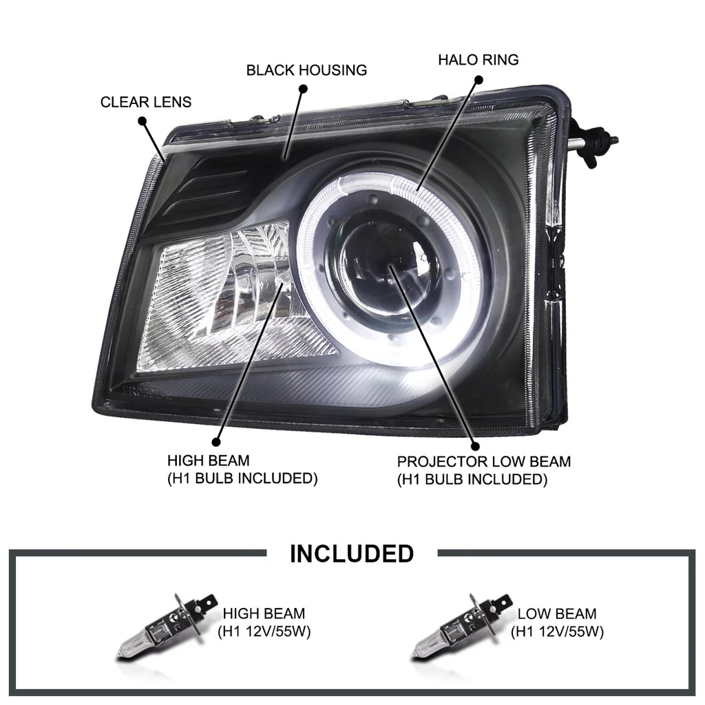 Black Projector Headlights Pair C2595