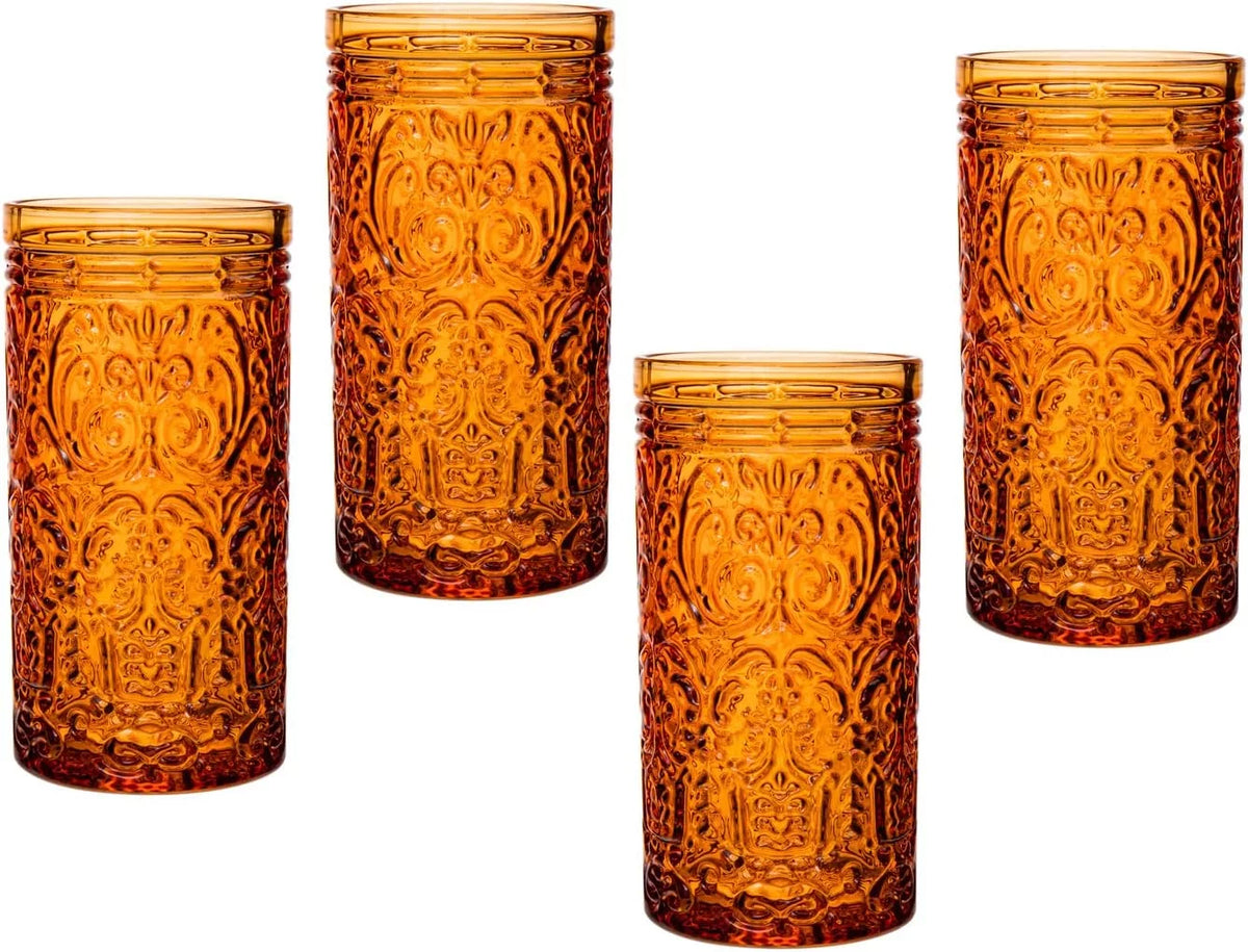 Orange Spice Highball Glass Cup Set Of 4 N22949
