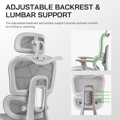 Ergonomic Mesh Office Chair with Footrest and Lumbar Support G9609