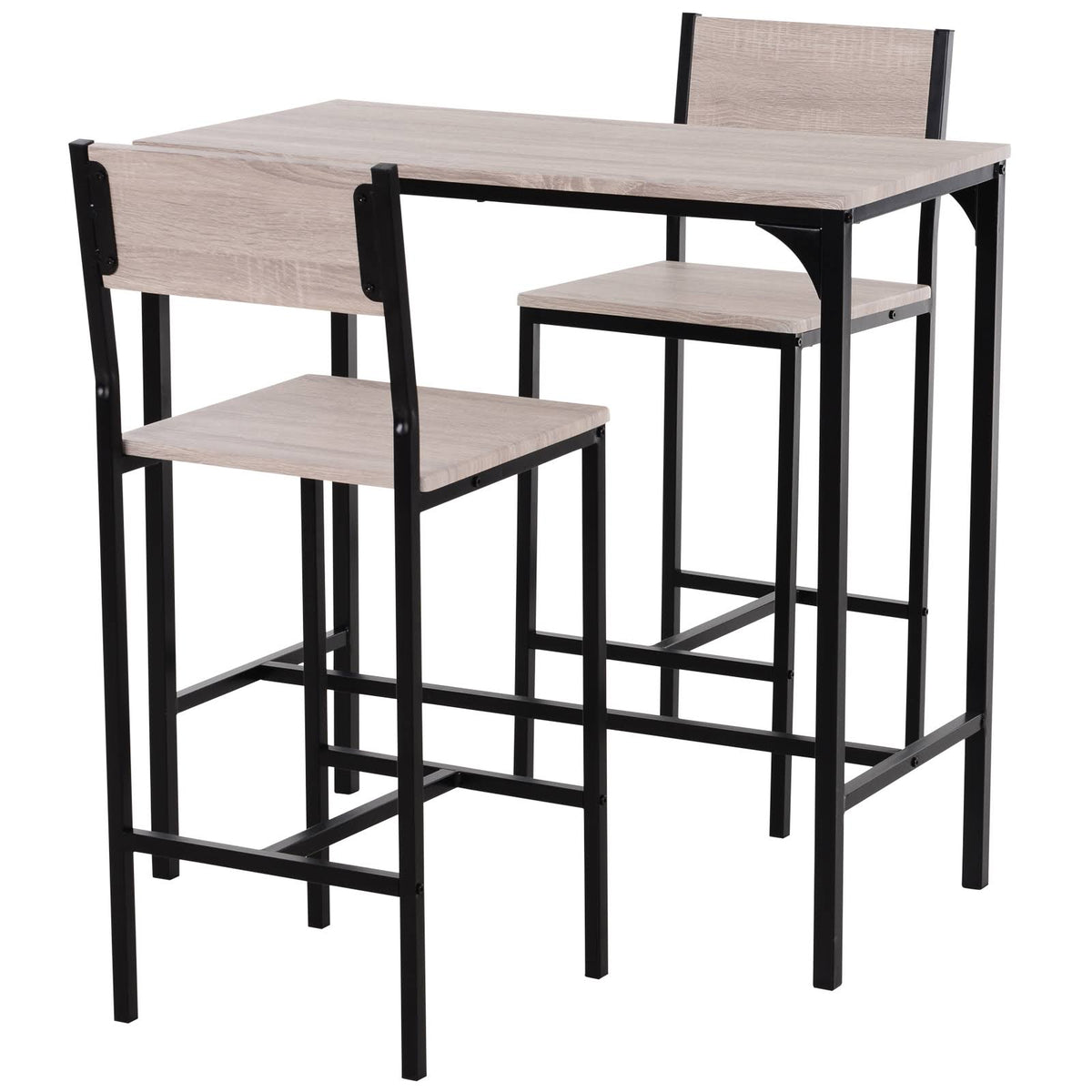 3-Piece Counter Table Set High Back Stool C108971