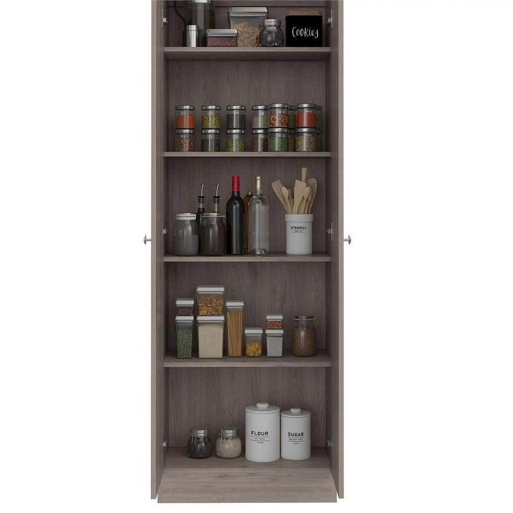 2-Door Engineered Wood Pantry Cabinet in Gray W925