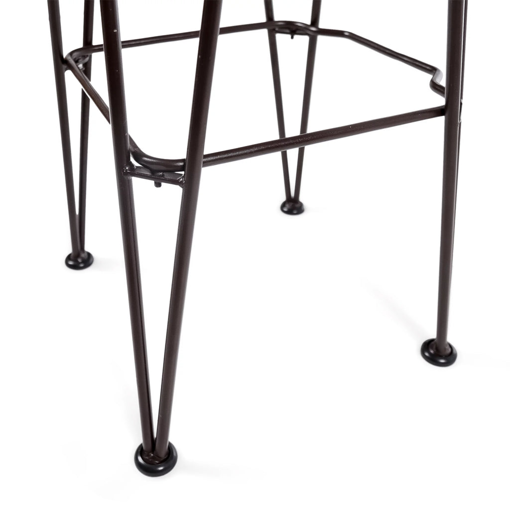 Acacia Wood Bar Set with Iron Frame P32717