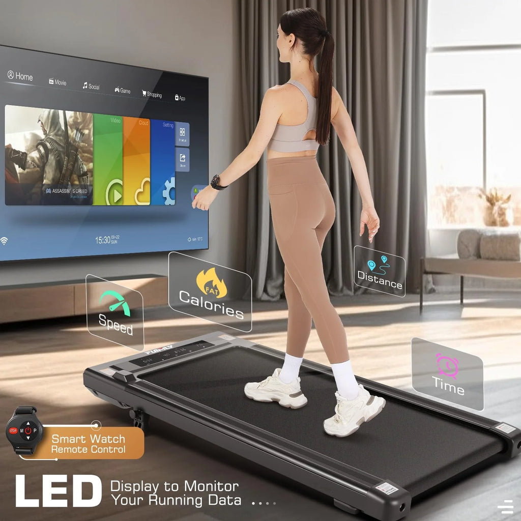 Under Desk Treadmill 2.5HP Walking Pad with Remote Control H87621