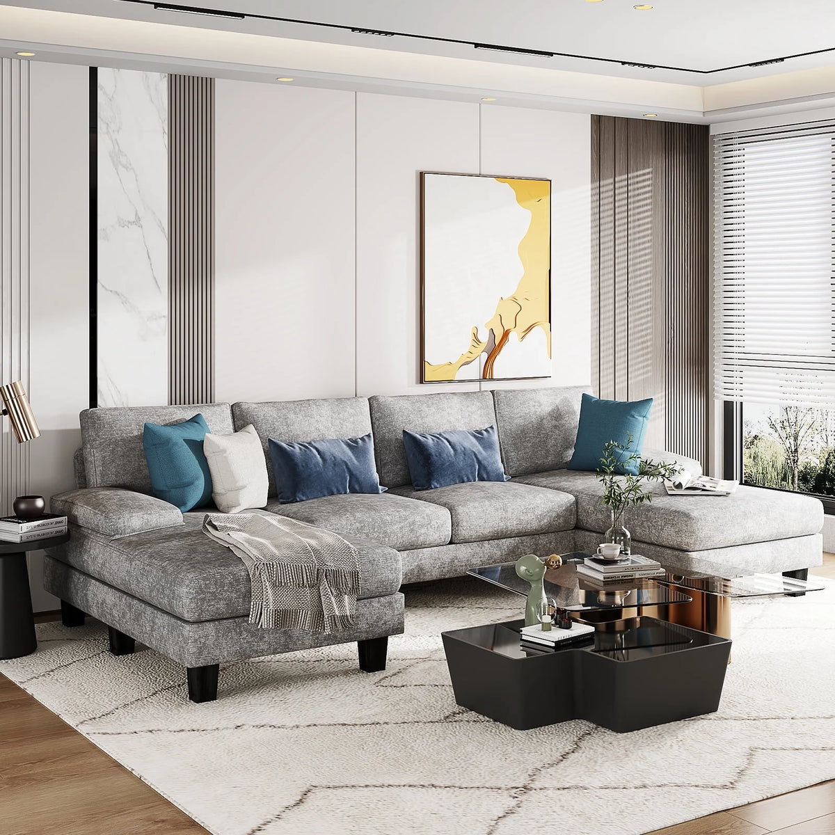 U-Shaped Sectional Sofa with Chaise Q2793