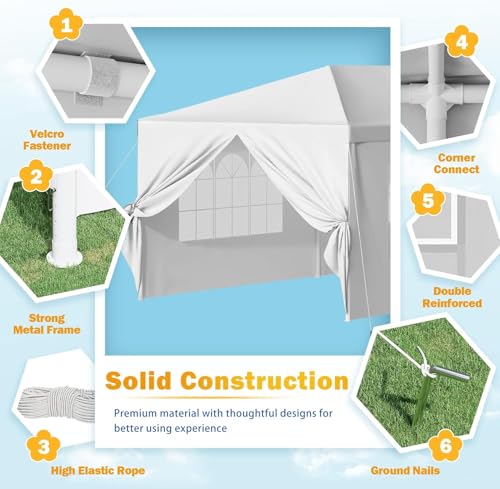 10'x30' Waterproof Party Tent with Removable Sidewalls & 2 Doors P440