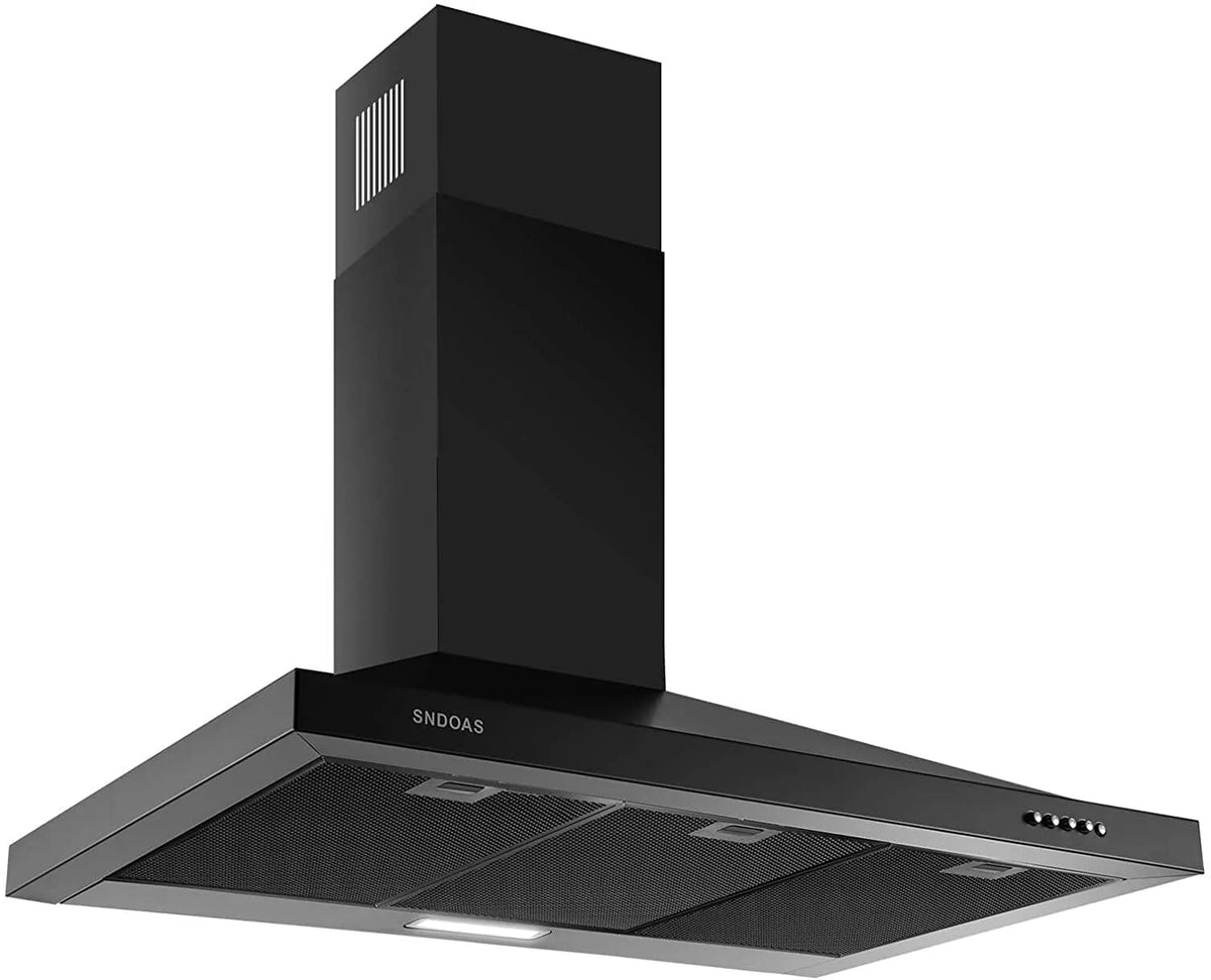 36 inch Black Stainless Steel Wall Mount Range Hood M360