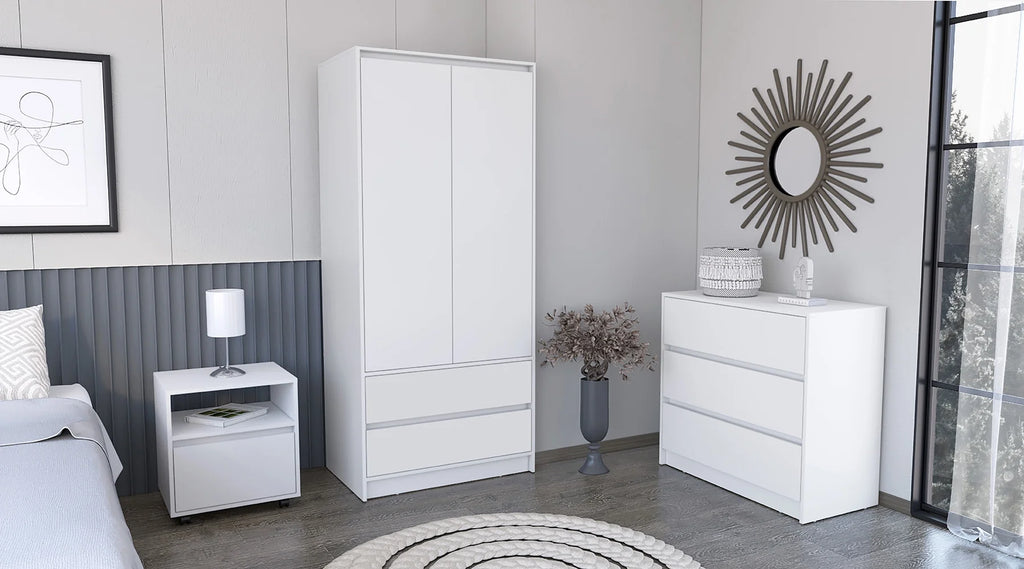 White 3 Piece Bedroom Set E842640