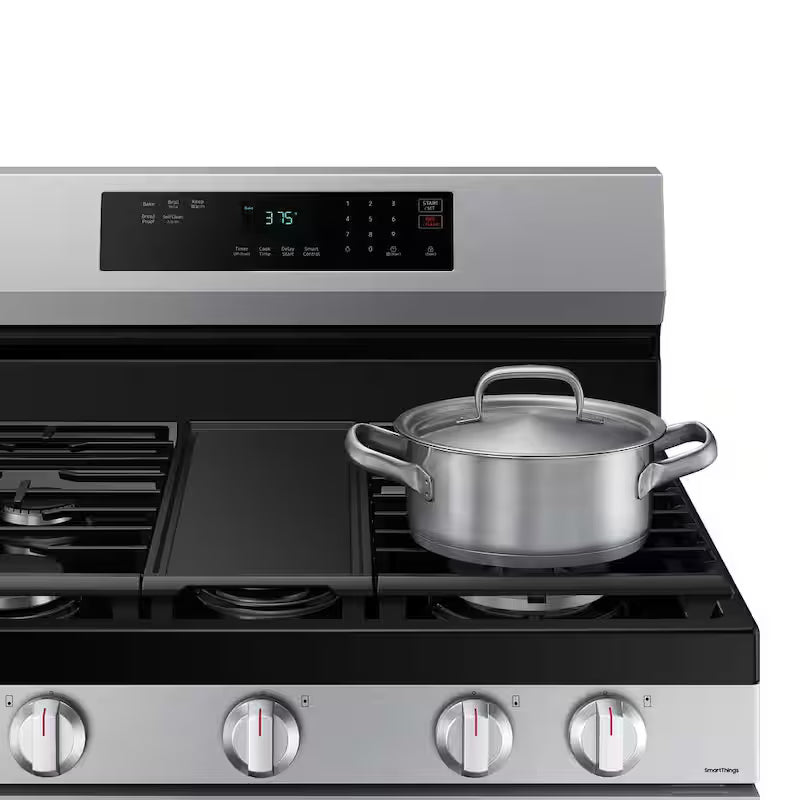 6.0 cu. ft. Smart Freestanding Gas Range with Dual Power Burner Stainless Steel Y61098