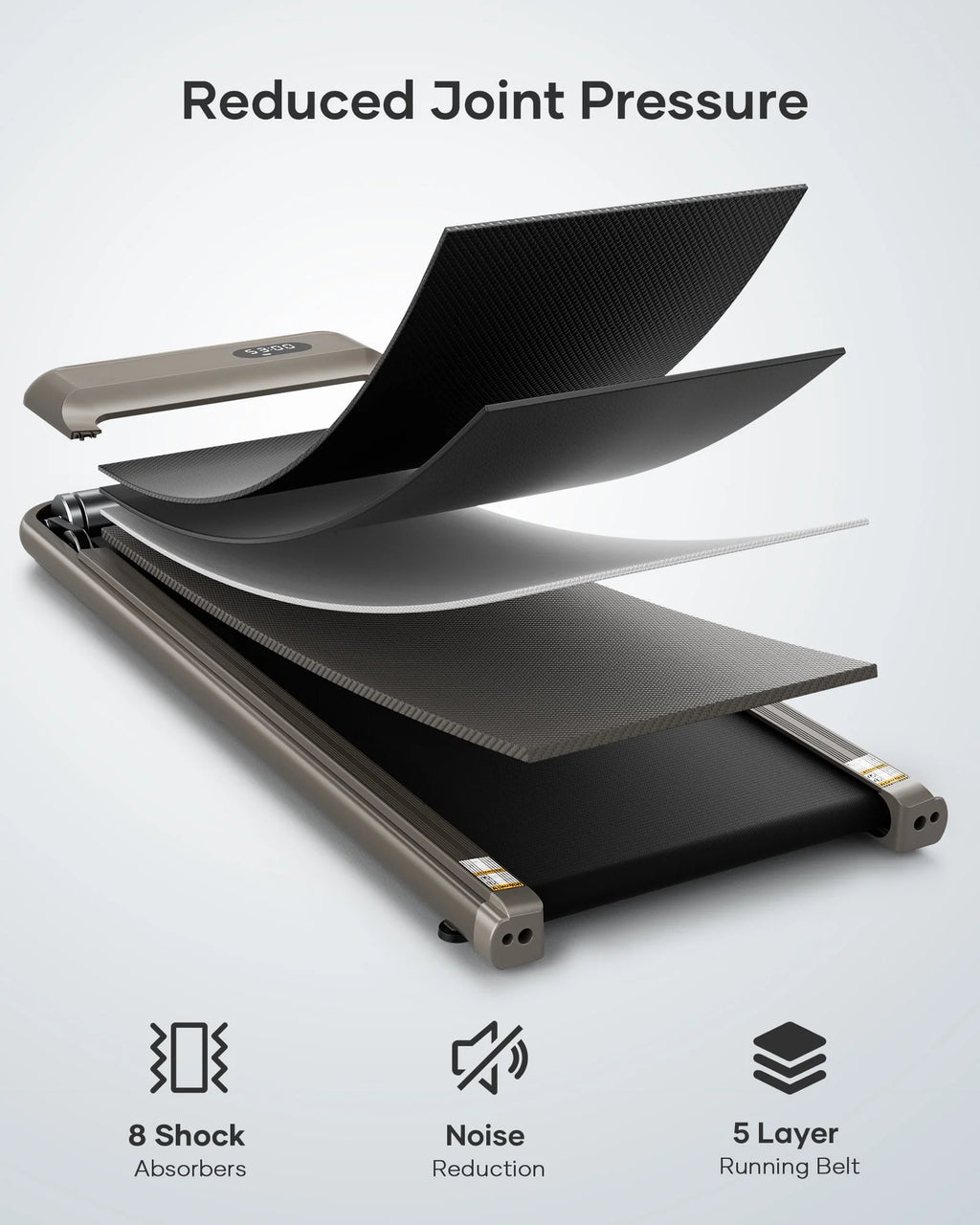 Treadmill Walking Pad with Remote Control 2 in 1 Portable A9010