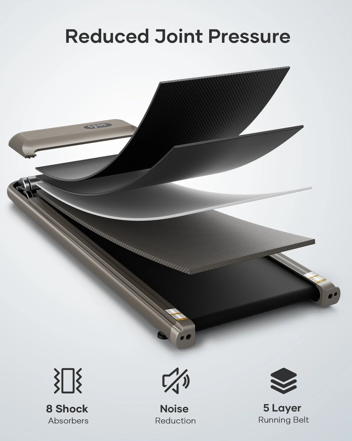 Treadmill Walking Pad with Remote Control 2 in 1 Portable A9010