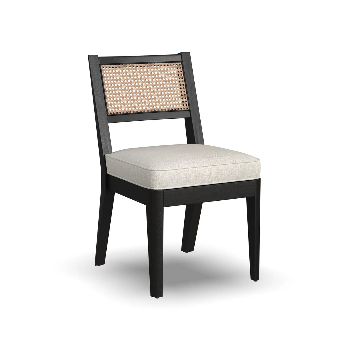 Black Mid-Century Wood Dining Chair Y876