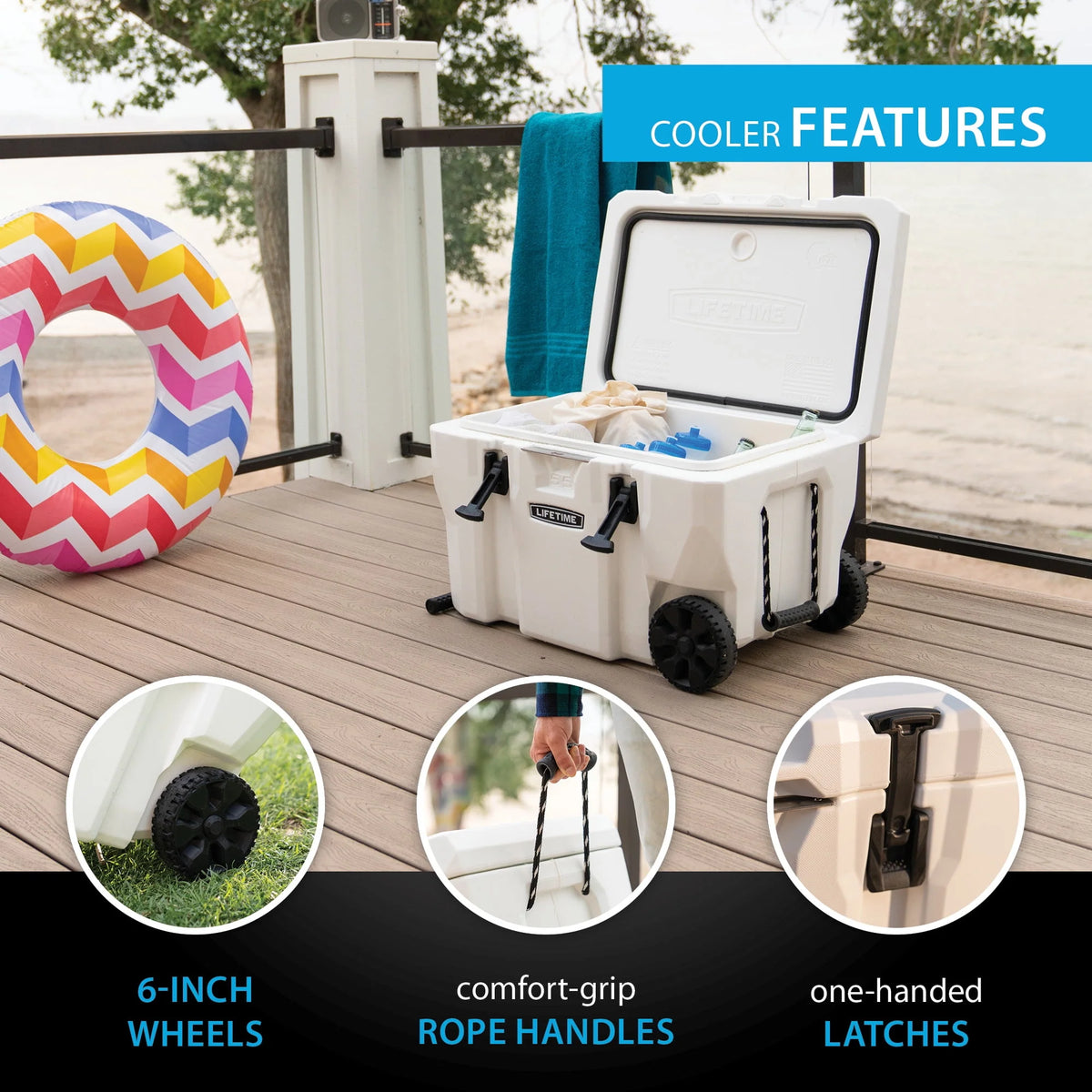 55 Quart Cooler with Wheels O5144