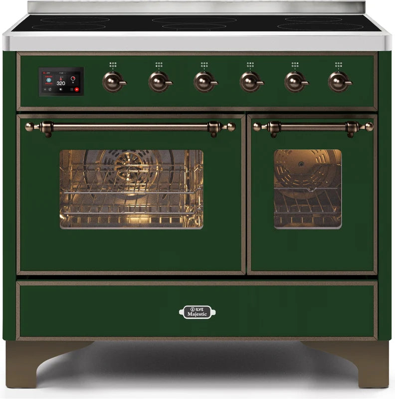 Emerald Green Bronze Trim Induction Range U33428