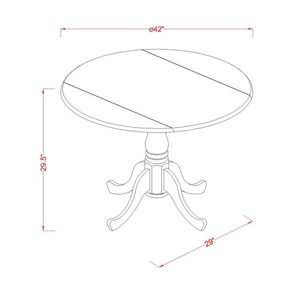 5 Pc Small Kitchen Table and Chairs Set B975