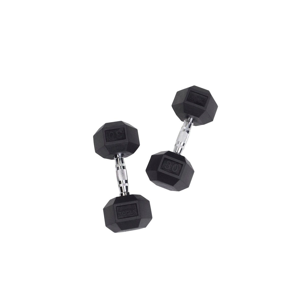 120 lbs. Rubber Hex Dumbbell Set J845