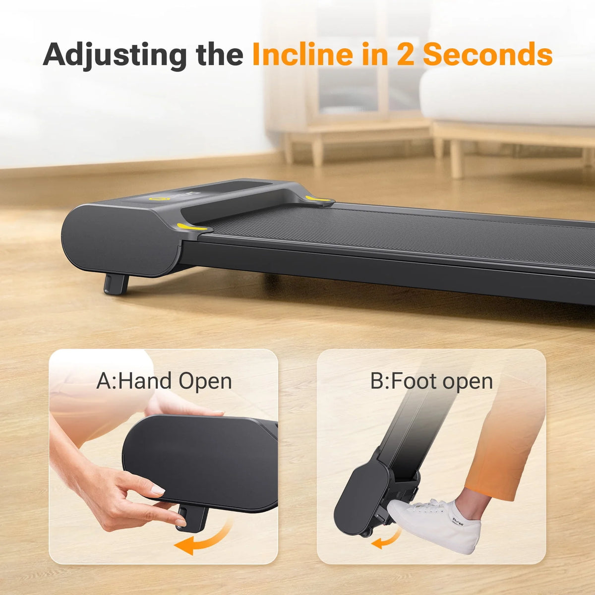 2 in 1 Under Desk Treadmill with Remote Control C640232