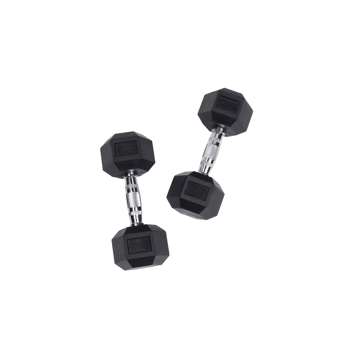 120 lbs. Rubber Hex Dumbbell Set J845