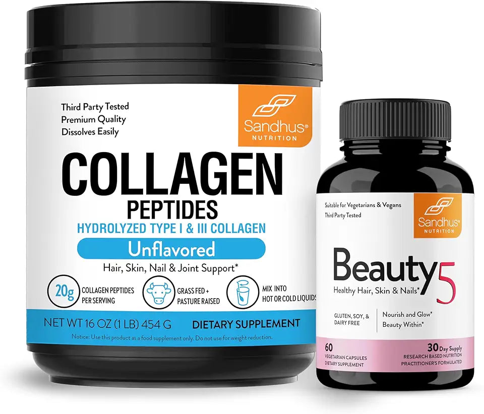 Grass-Fed Collagen Peptides Powder & Beauty Capsules X49310