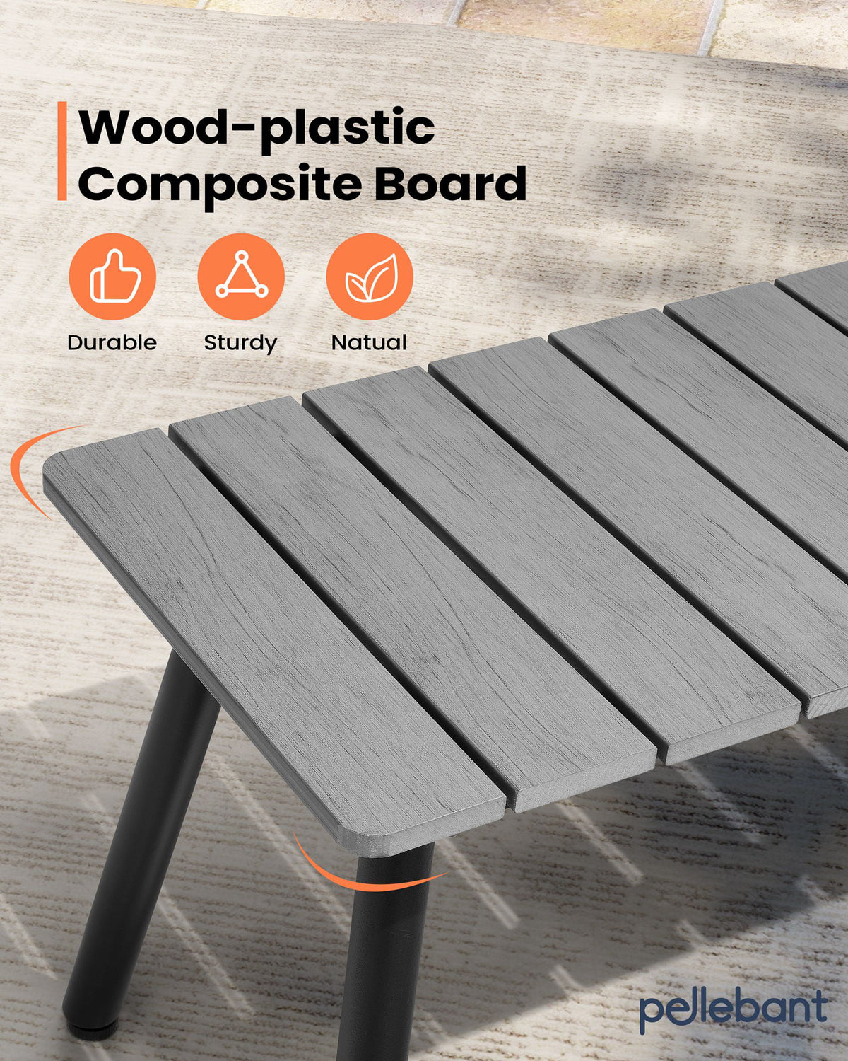 Gray Outdoor Dining Bench H20273