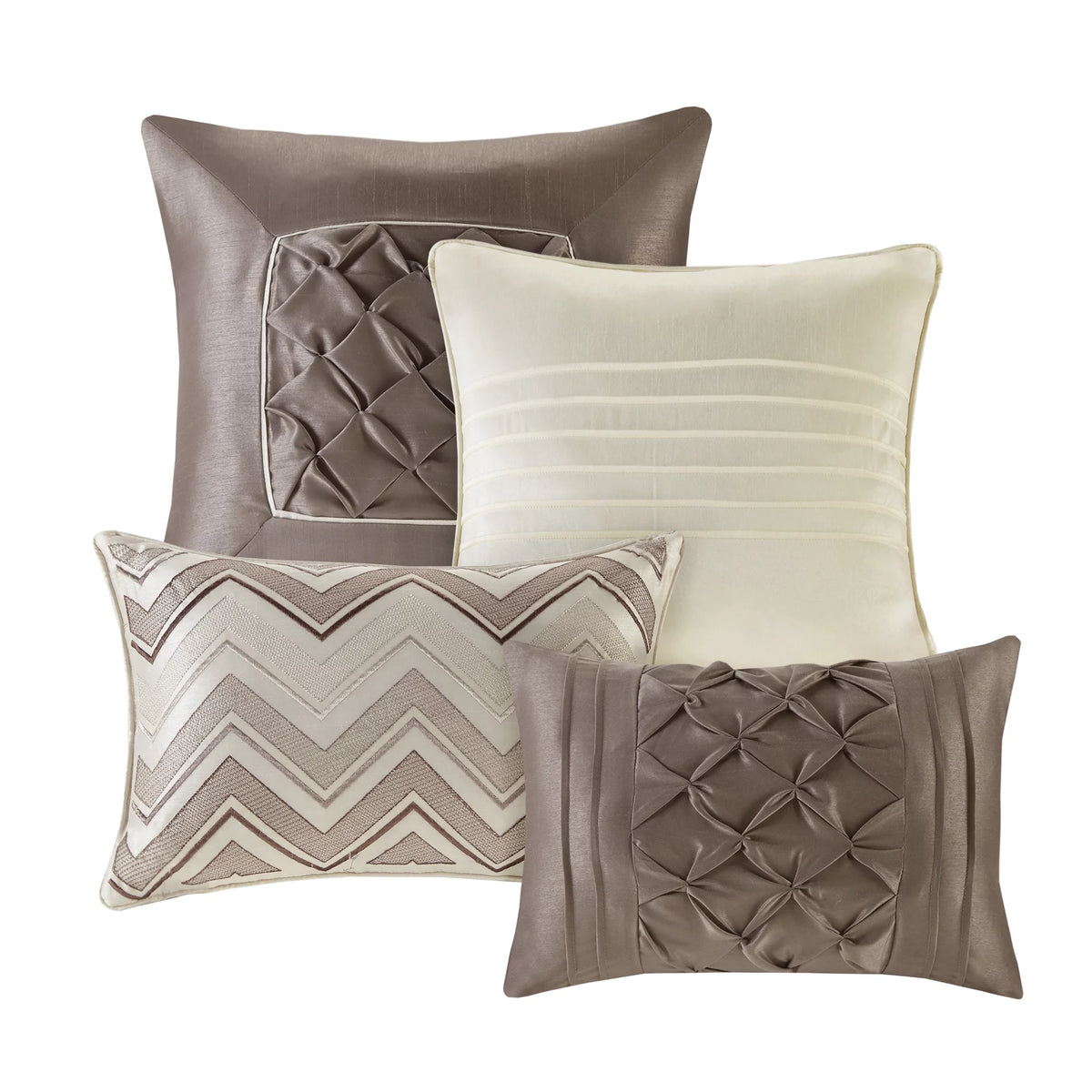 24 Piece King Ivory Comforter Set with Sheets H7224