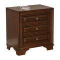 Solid Wood 3-Drawer Nightstand J77987