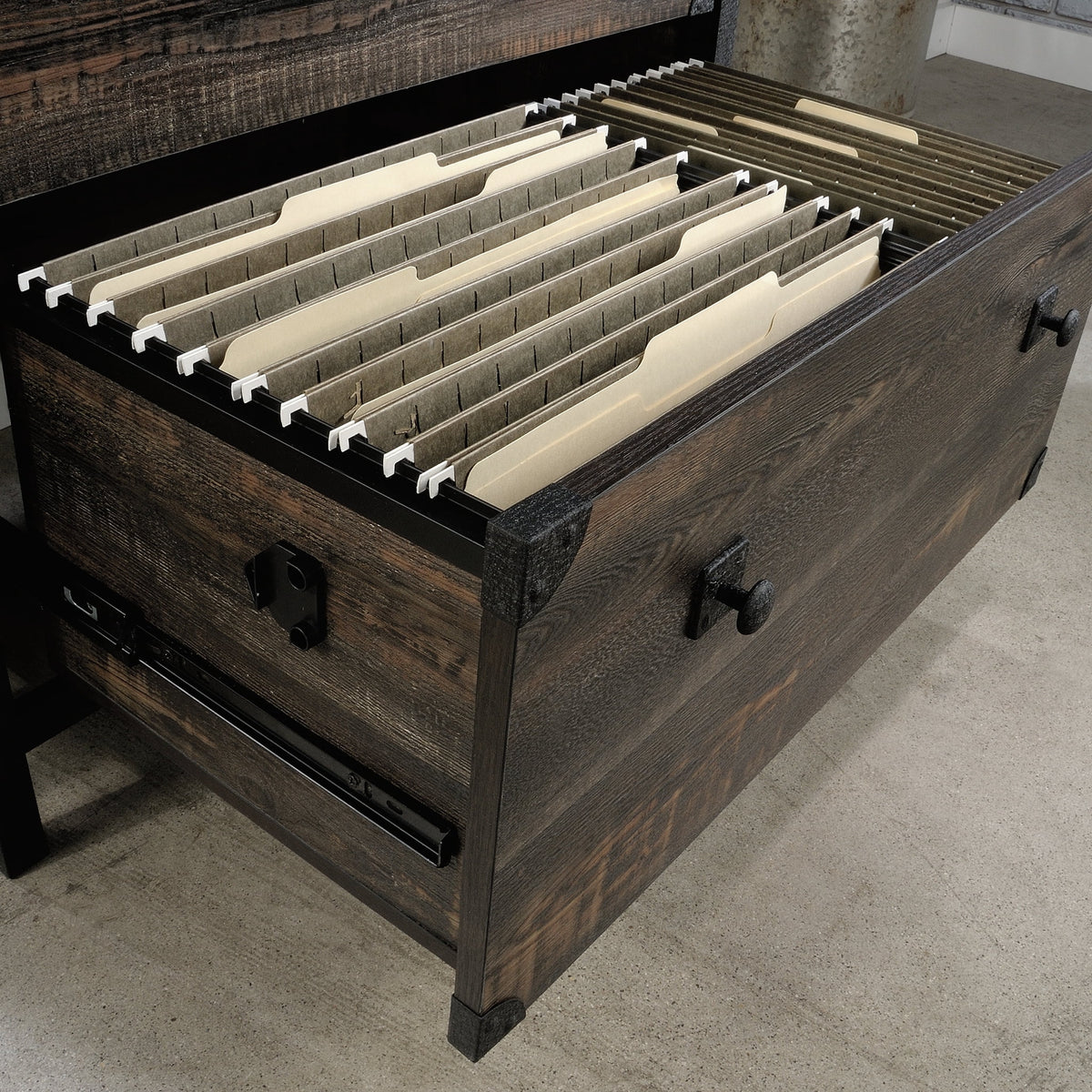 2-Drawer Lateral File Cabinet in Carbon Oak P725