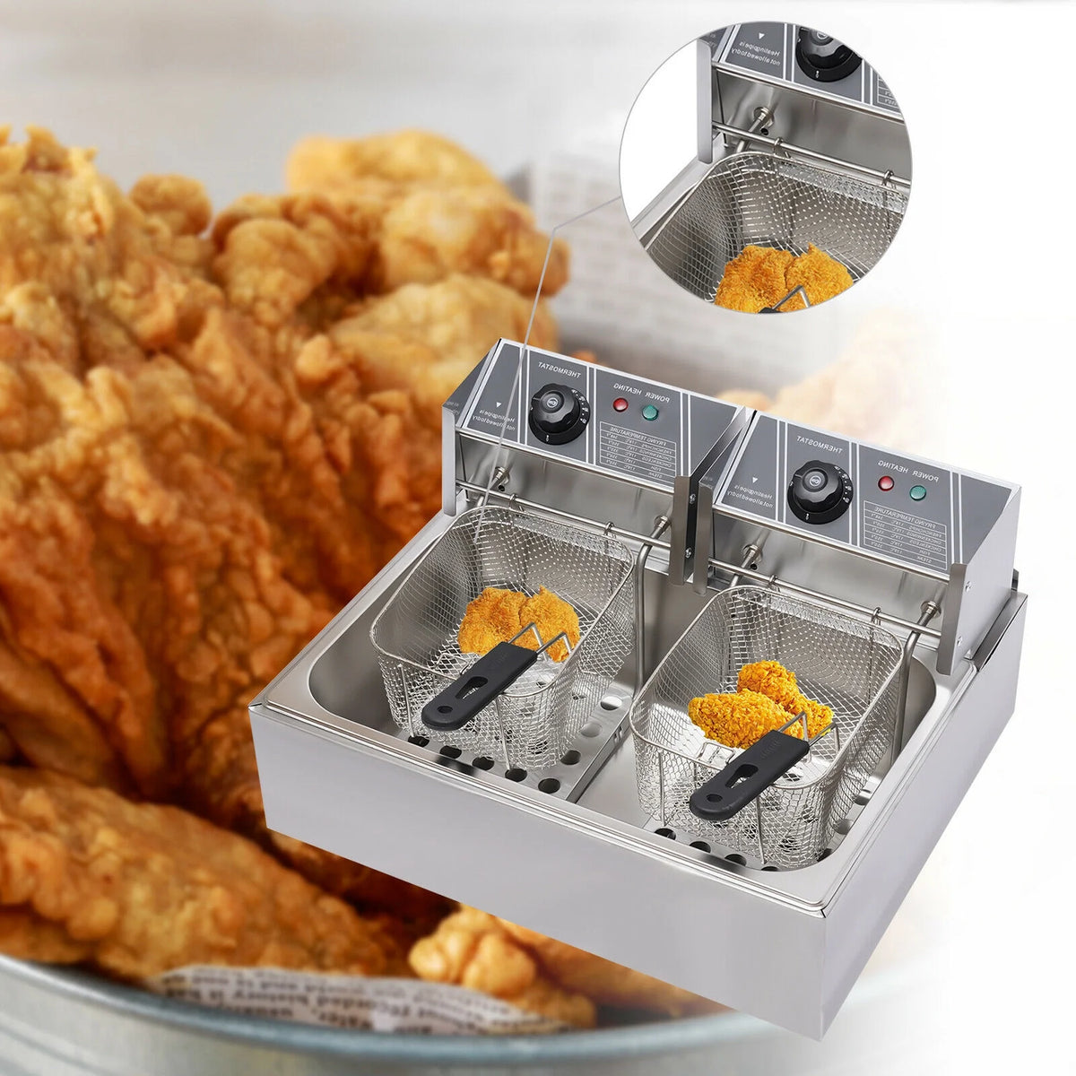 12L 5000W Single Tank Electric Deep Fryer with Temperature Control E447779