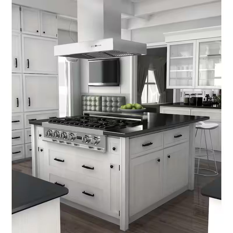 42 in. 700 CFM Island Mount Range Hood Stainless Steel Y959