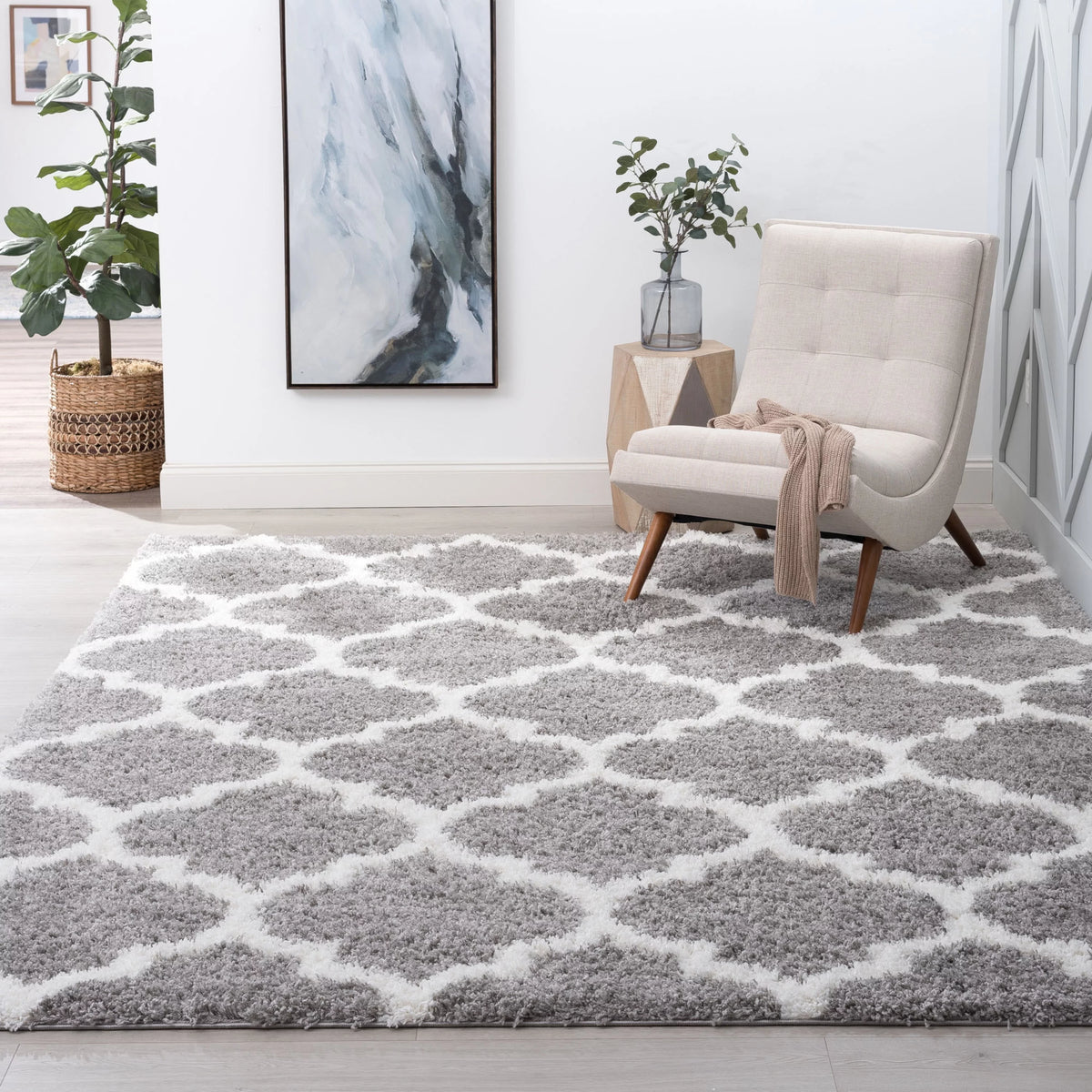 8x10 Silver Area Rug N1404
