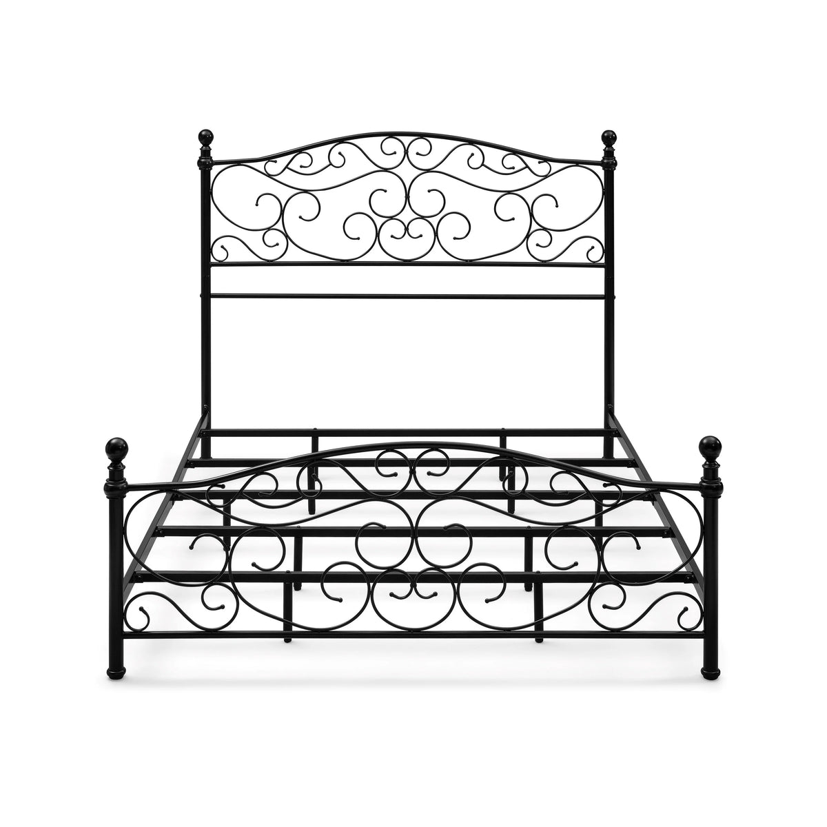 Black King Metal Bed-In-A-Box U7887