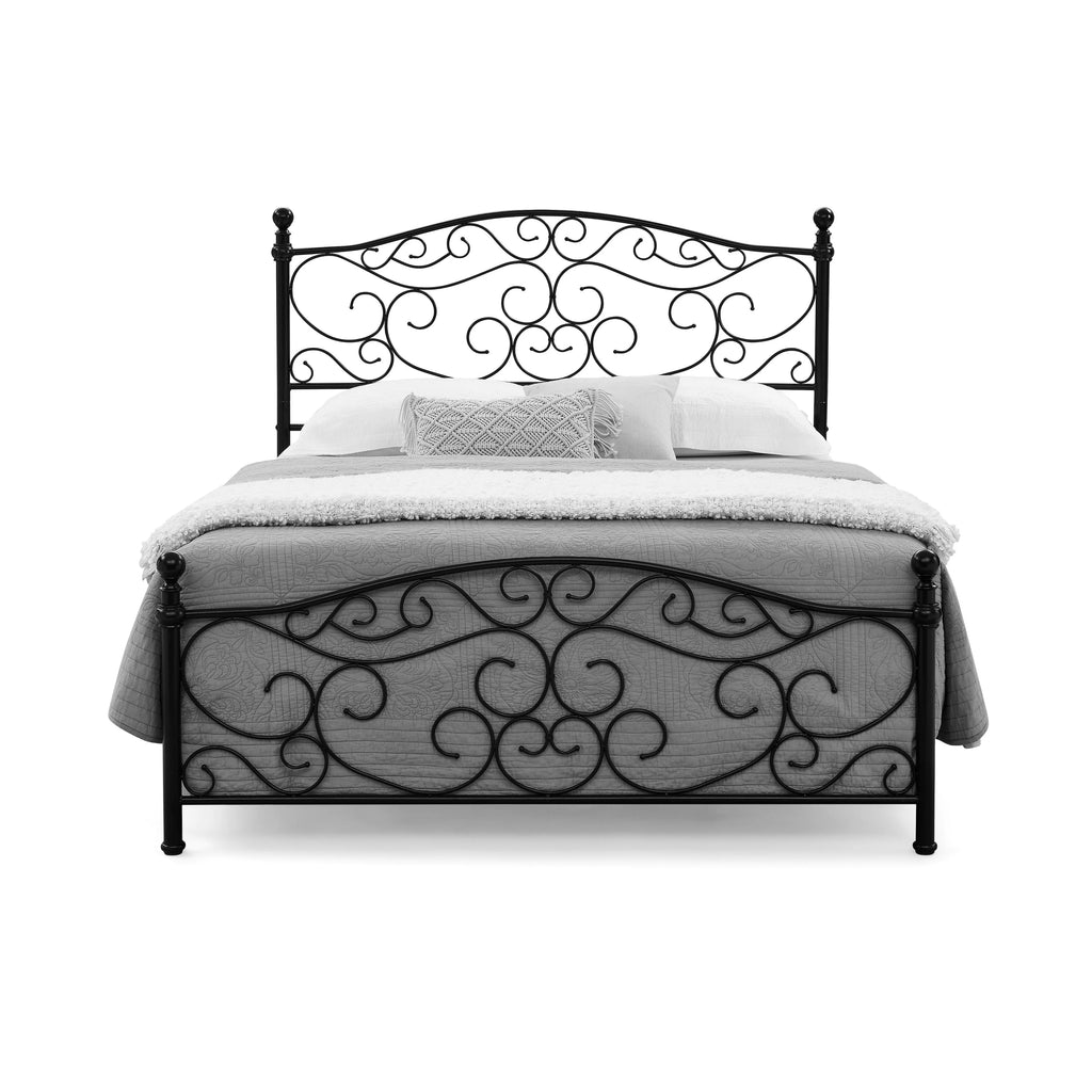 Black King Metal Bed-In-A-Box U7887