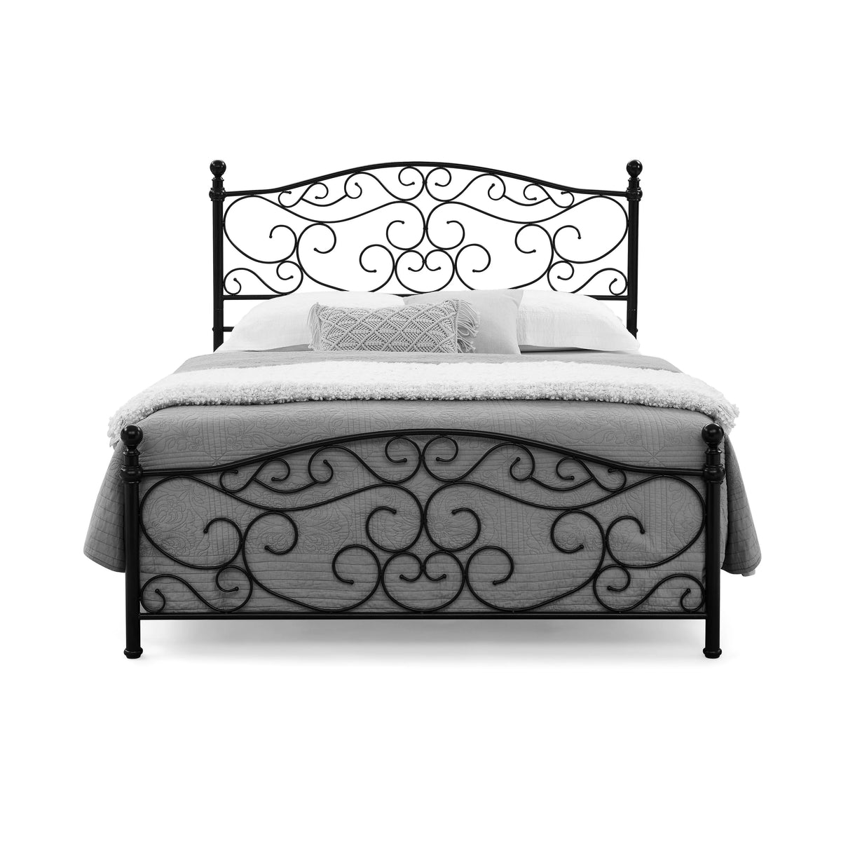 Black King Metal Bed-In-A-Box U7887