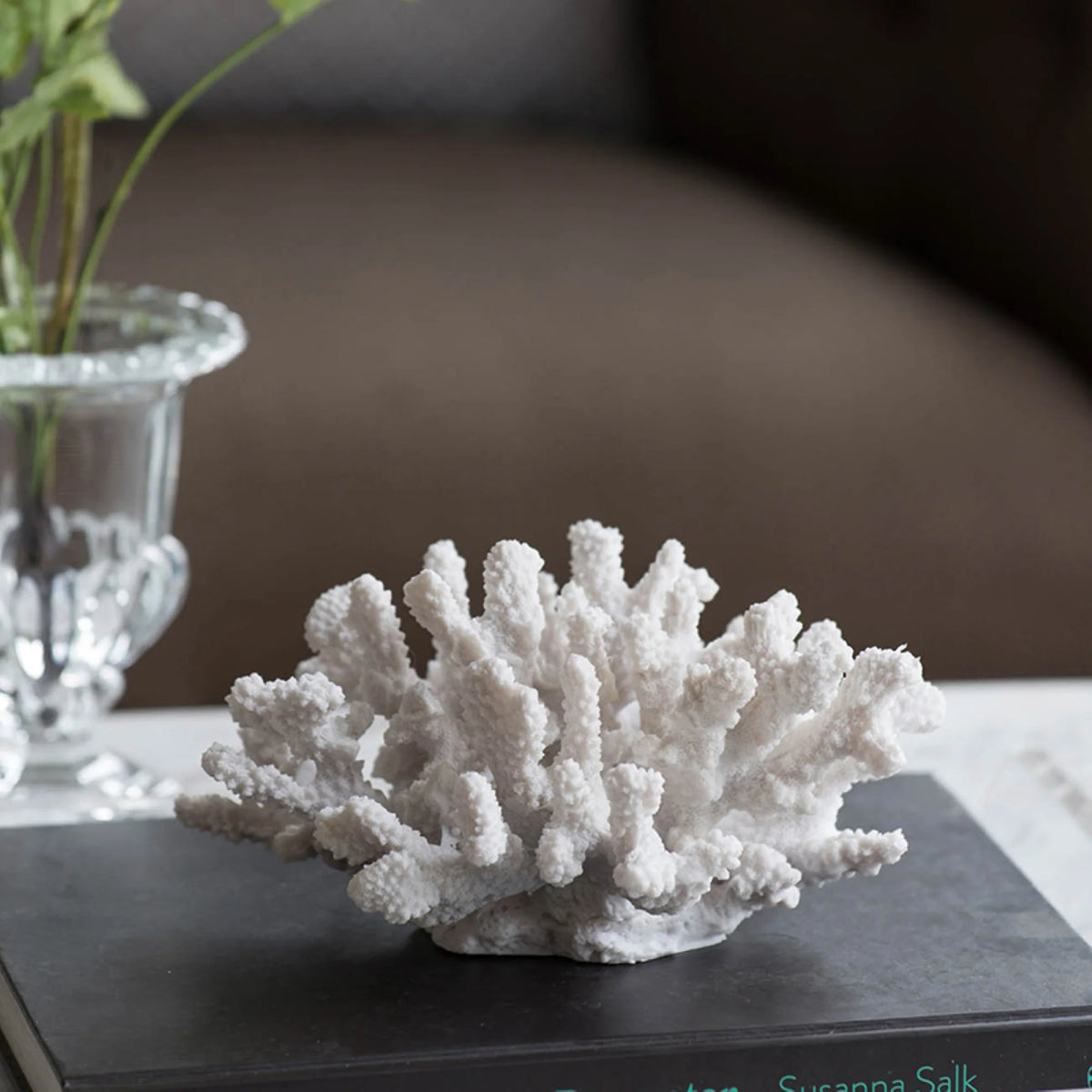 White Faux Coral Sculpture A234705