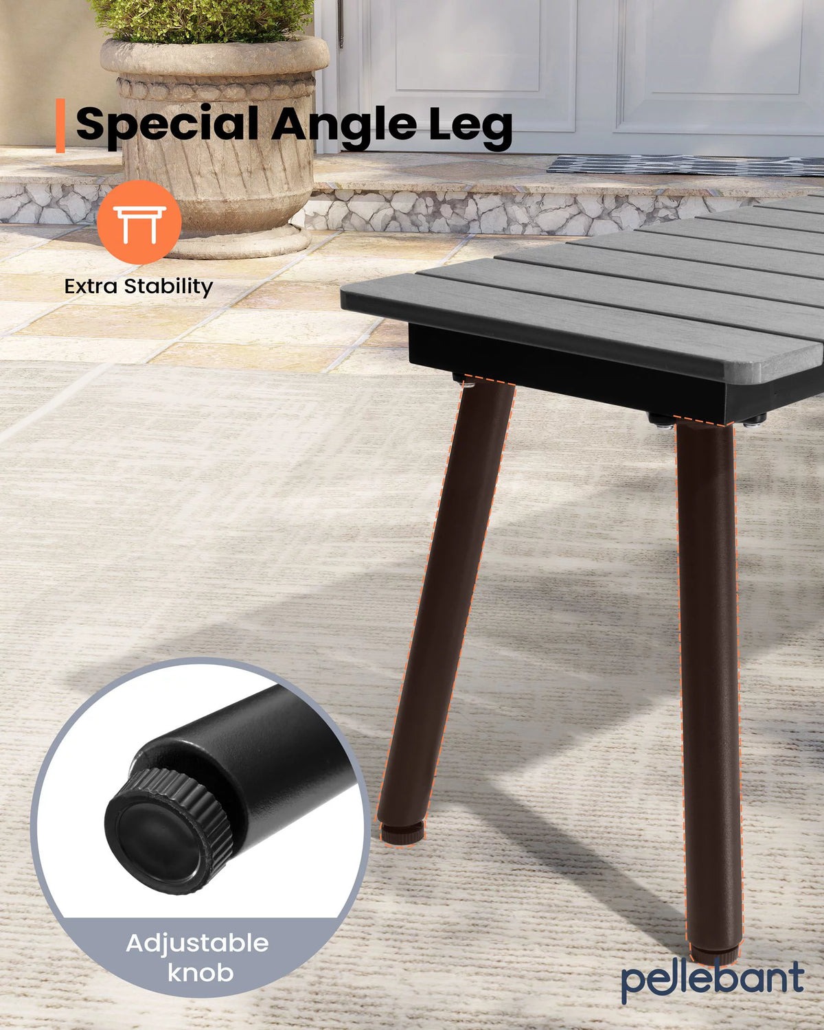 Gray Outdoor Dining Bench H20273