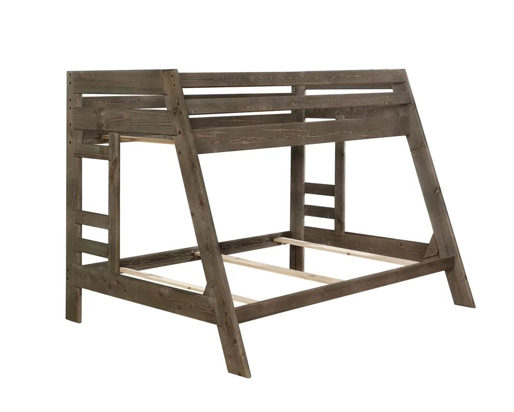Gun Smoke Twin over Full Bunk Bed L136
