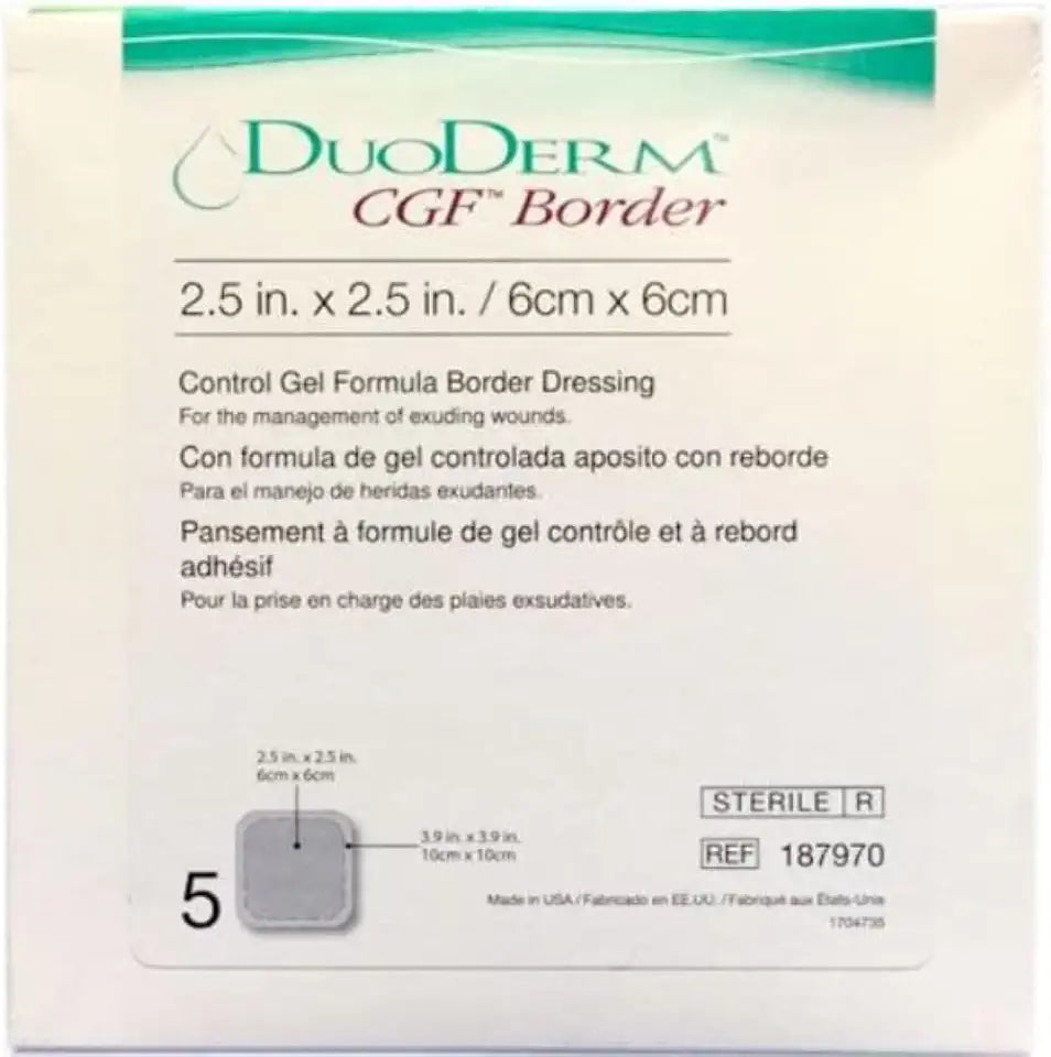 2.5"x2.5" Hydrocolloid Sterile Adhesive Border Dressing B909