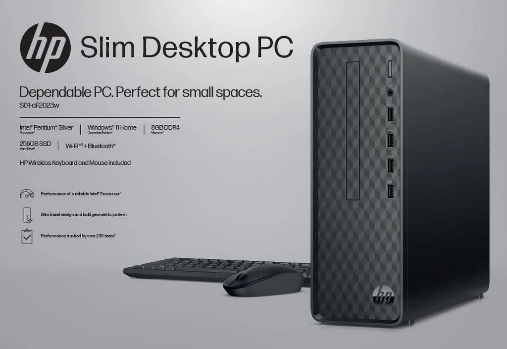 Black Slim Desktop Tower Y265904