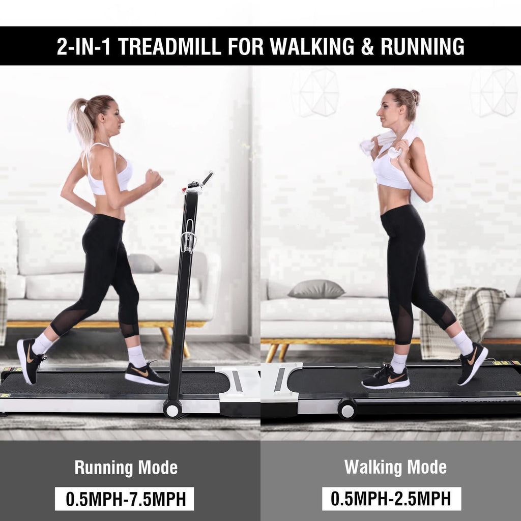 2 in 1 Folding Treadmill 2.25 HP Under Desk Treadmill V961645