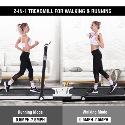 2 in 1 Folding Treadmill 2.25 HP Under Desk Treadmill V961645