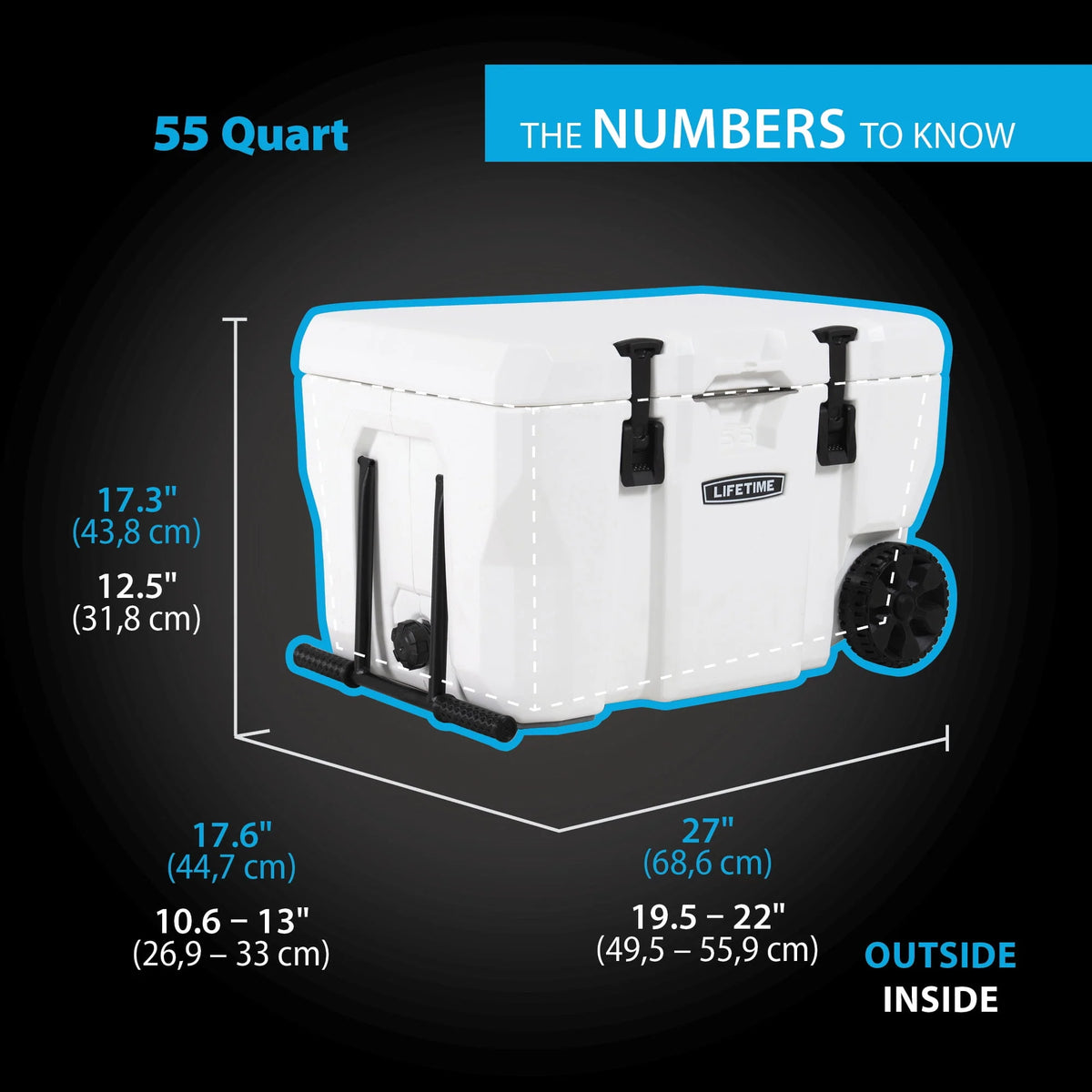 55 Quart Cooler with Wheels O5144
