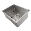 23 in. Undermount Single Bowl Stainless Steel Kitchen Sink with Bottom Grid H890226
