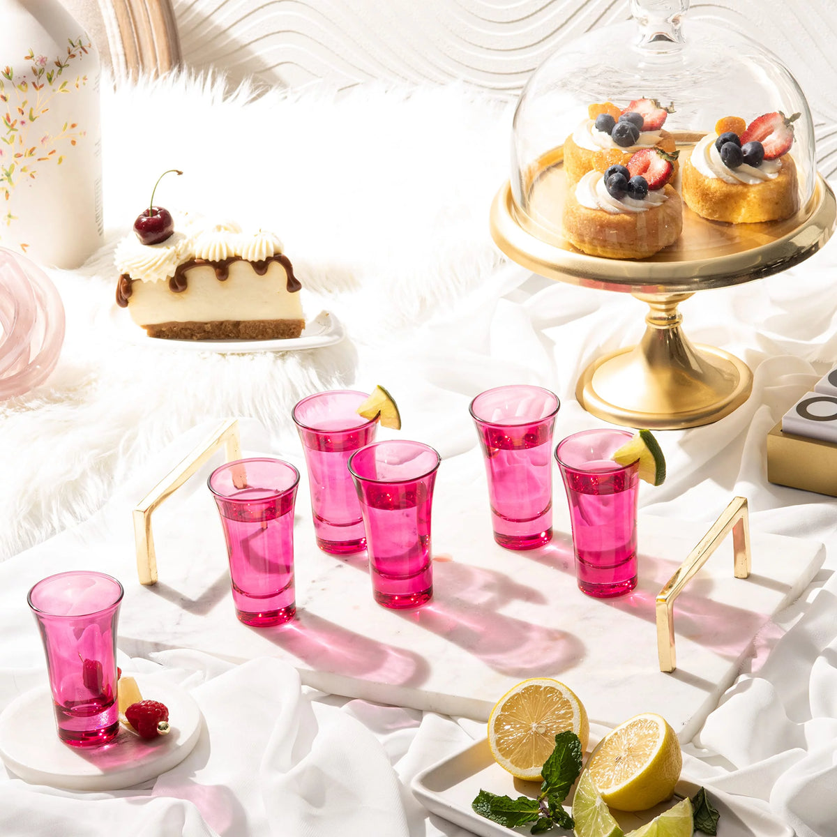 Ombre Pink 2 Oz Set of 6 Shot Glasses F352505