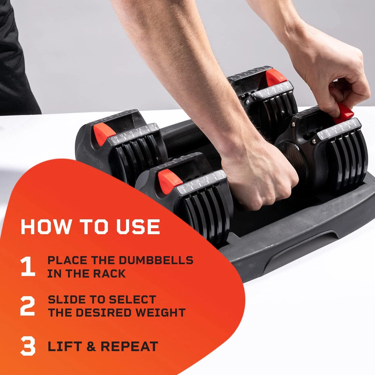 15 Pound Adjustable Dumbbells Set, 2 Pcs R25988