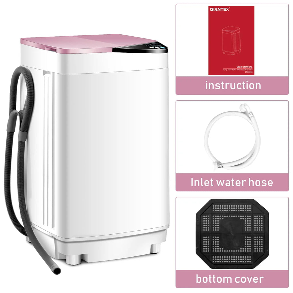 Full-Automatic Washing Machine 7.7 lbs Washer/Spinner UV Light Pink W959930
