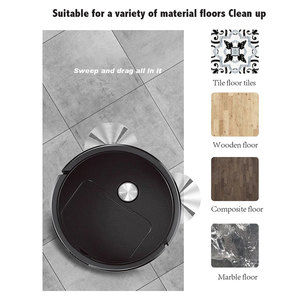 3 in 1 Black Robot Vacuum Cleaner U6612